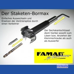 Staketen-Bormax by FAMAG Forstnerbohrer Ø 15 mm